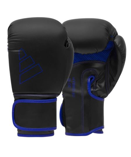 Adidas (kick)Bokshandschoenen Hybrid 80 Zwart/Blauw