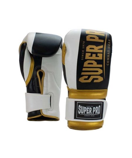 Super Pro Combat Gear (thai)Bokshandschoenen Bruiser Zwart/Goud/Wit