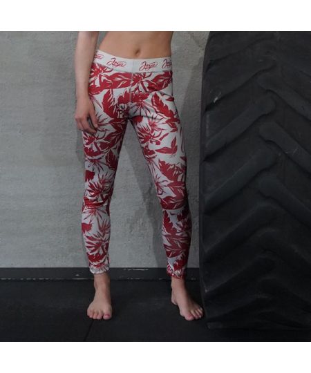 Joya Flower Legging - Rood/Wit