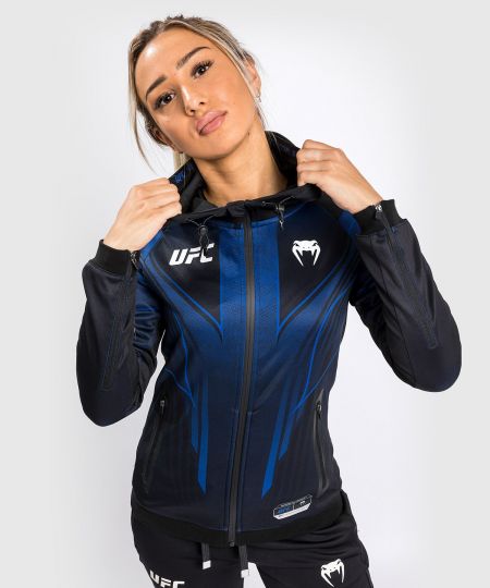 UFC Venum Authentic Fight Night 2.0 Walkout-hoodie voor dames - Midnight Edition- Blauw Zwart