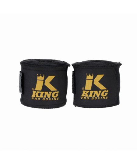 King Pro Boxing Bandages - Zwart/Goud