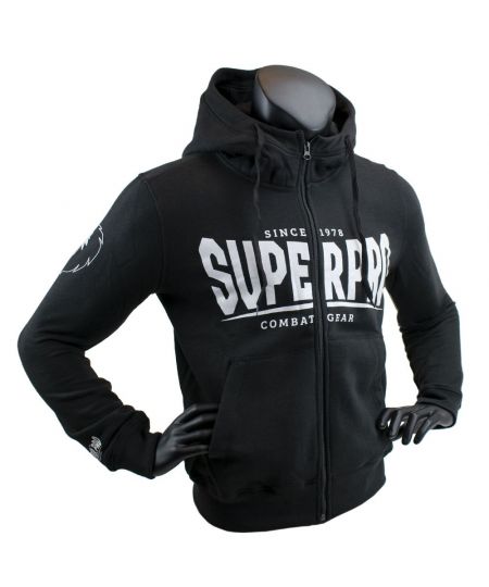 Super Pro Hoody met logo - Zwart/Wit