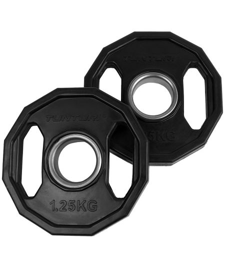 Tunturi Olympische Halterschijven - Halter gewichten - 2x 1,25kg - 50mm - Rubber
