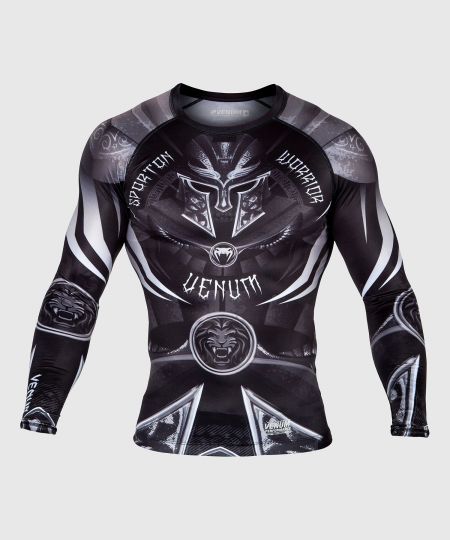 Venum  Gladiator 3.0 Rashguard - Long Sleeves - Zwart/Wit