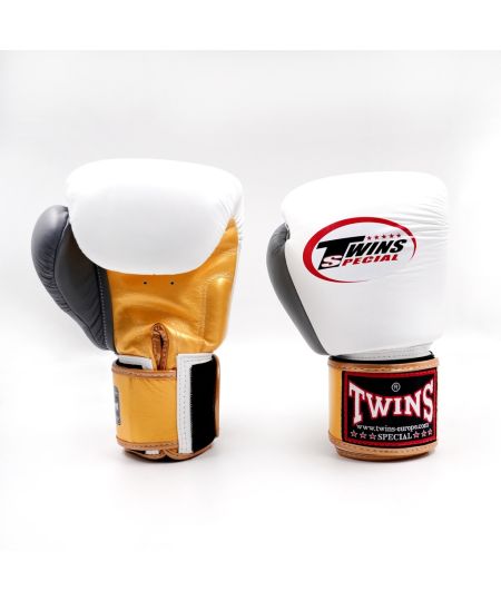 Twins Bokshandschoen 3-3T Goud/Wit/Grijs