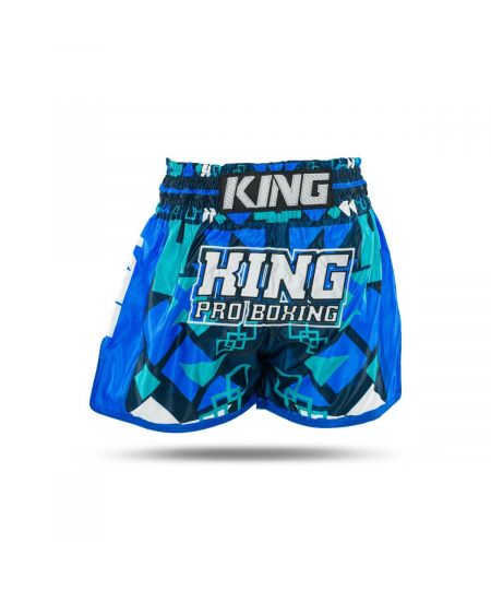 King Pro Boxing Kickboksbroekje ABSTRACT 1 - Zwart/Blauw