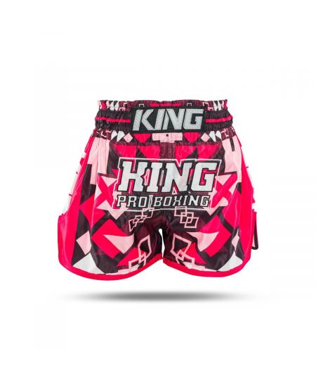 King Pro Boxing Kickboksbroekje  ABSTRACT 2 - Zwart/Roze