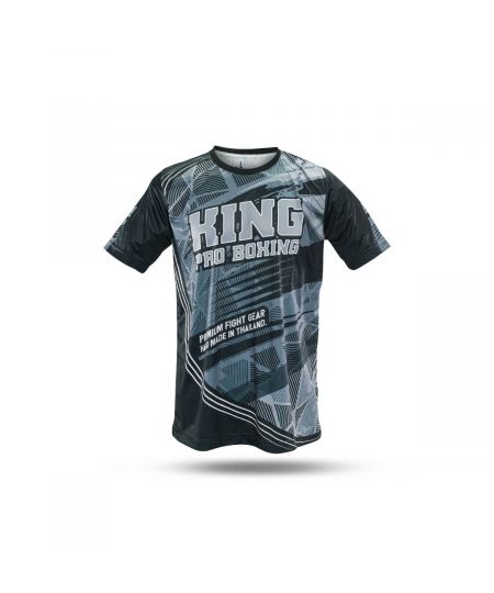 King Pro Boxing T-Shirt FLAG TEE 1 - Zwart/Blauw