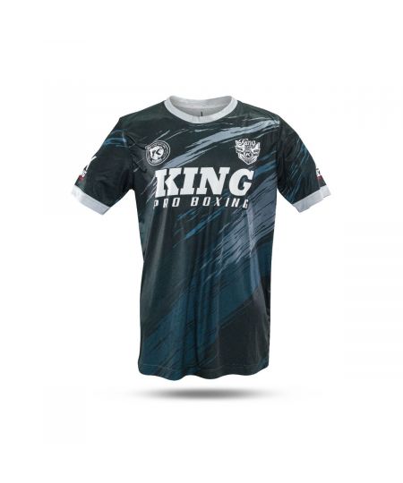 King Pro Boxing T-Shirt Storm tee 1 - Zwart/Blauw