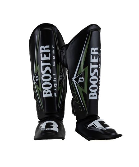 Booster Fightgear – Warrior Series scheenbeschermer - Zwart Groen