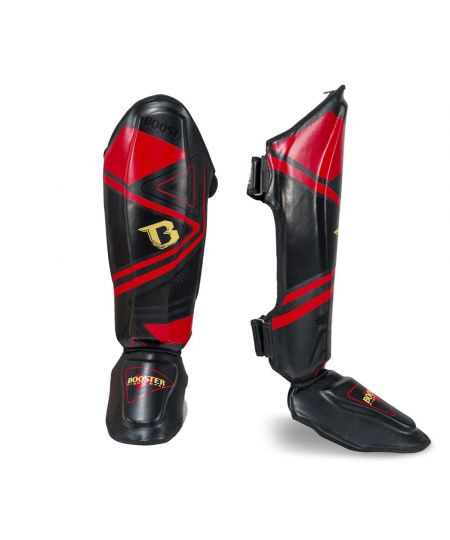 Booster Scheenbeschermer V10 - Zwart/Rood