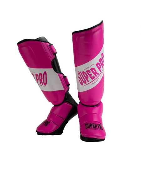 Super Pro Combat Gear Rebel Scheenbeschermers Roze/Zwart/Wit