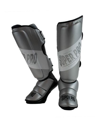 Super Pro Combat Gear Rebel Scheenbeschermers Zwart/Grijs/Wit