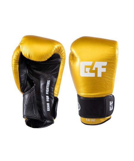 G4F (Kick)Bokshandschoenen Thai Pro (leer) - Goud