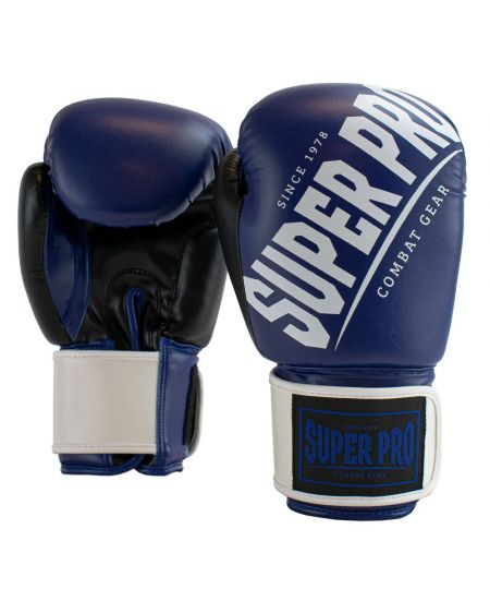 Super Pro Combat Gear (kick)bokshandschoenen Rebel Blauw/Zwart/Wit