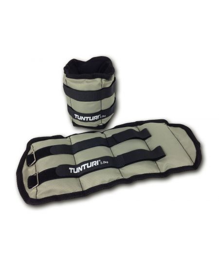 Tunturi Enkelgewichten en Polsgewichten - Gewichten - 2 x 2,0kg - Grijs