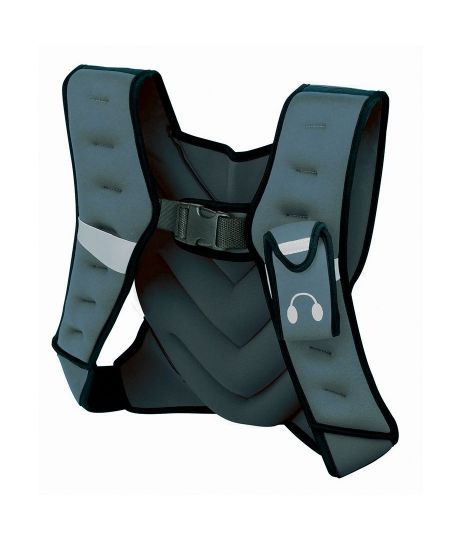 Tunturi Gewichstvest - Gewichtvest - Weight Vest - Gewichtsvest Hardlopen - Verstelbaar - 5kg - Grijs