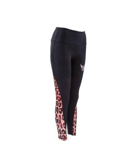 Joya Dames Legging Leopard - Zwart/Roze