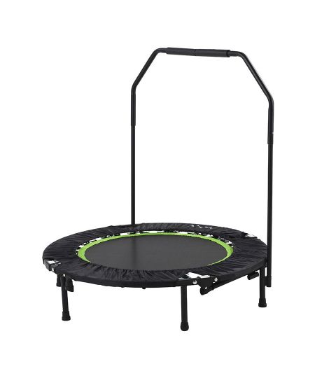 Tunturi fitness trampoline - Mini trampoline opvouwbaar - 104cm - Inclusief beschermrand & handgrip