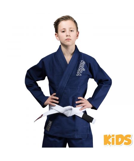 Venum  Contender Kids BJJ Gi (Free Wit belt included) - Navy Blauw