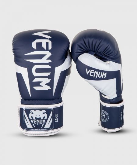 Venum  Elite Bokshandschoenen - Wit/Marineblauw