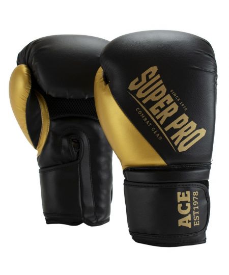 Super Pro Combat Gear ACE (kick)bokshandschoenen Zwart/Goud