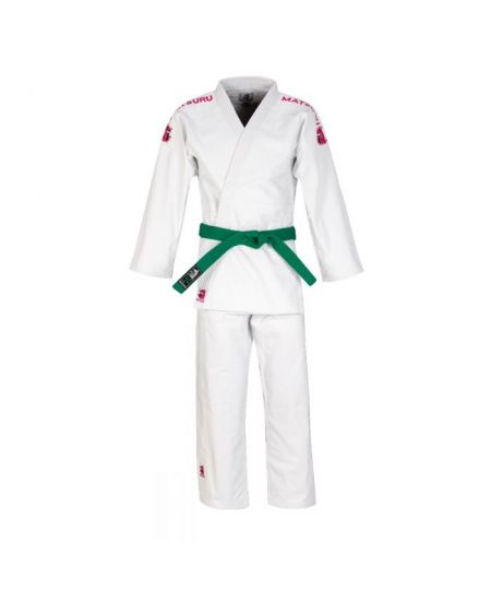 Matsuru Judopak Semi Wedstrijd Geborduurd - Wit/Roze