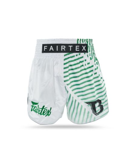 Fairetex Kickboksbroekje TBT Racer - Wit/Groen