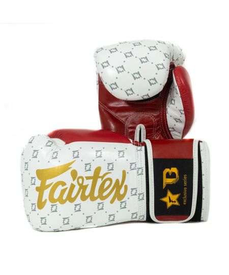 Fairtex X Booster Bokshandschoenen STAR Wit/Rood