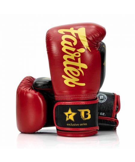 Fairtex X Booster V2 Bokshandschoenen- Rood Zwart Goud 