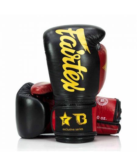 Fairtex X Booster V2 Bokshandschoenen- Zwart Rood Goud