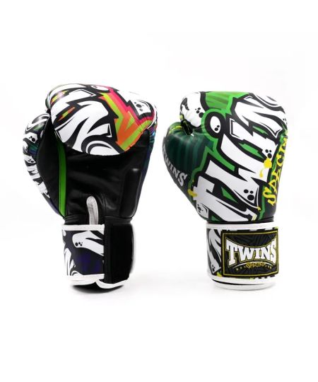 Twins Special BGVL3 Fantasy Series Bokshandschoenen FBGVL 4 GRAFFITI  - Groen/Geel/Zwart