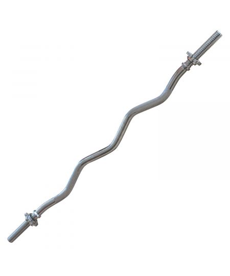 Tunturi Halterstang - Curlstang -120cm - 30mm - Schroefsluiting