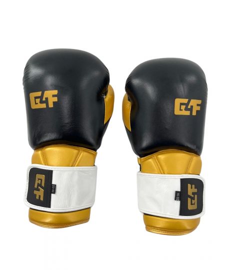 G4F Pro 2.0 Leren Bokshandschoen - Zwart/Wit/Goud 