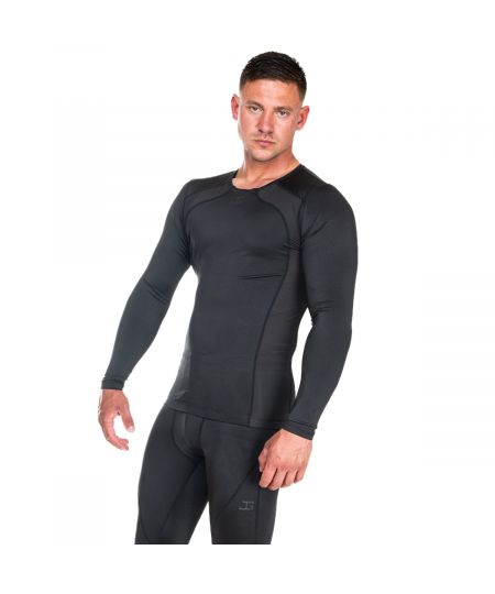 Joyagear Essential Rashguard Lange Mouw - Zwart/Zwart 