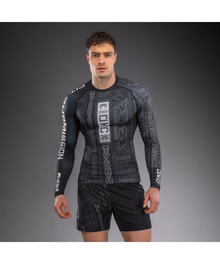 Karate Combat by Venum Rashguard met lange mouwen – Zwart/Grijs