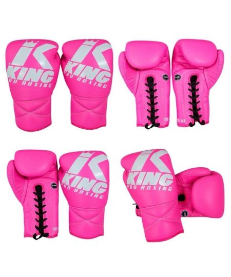 King Pro Boxing XK LU Kickbokshandschoen - Roze