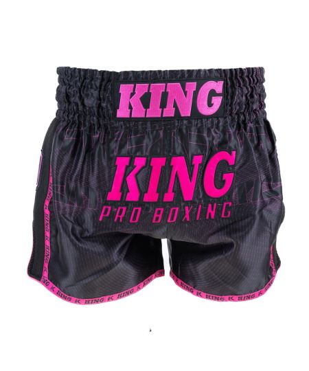 King Pro Boxing 08 2 Kickboksbroekje - Zwart/Roze