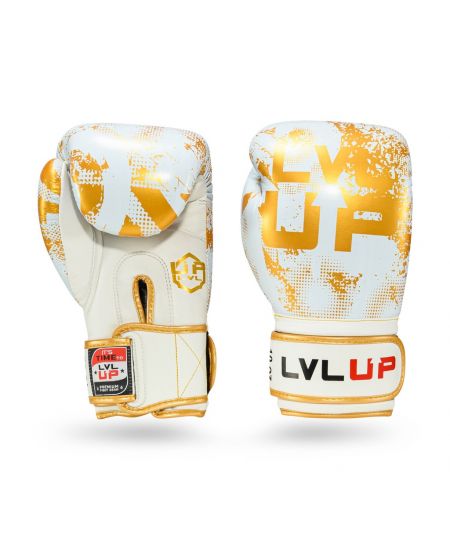 LVL UP STADIUM 2 Kickbokshandschoen - Wit/Goud