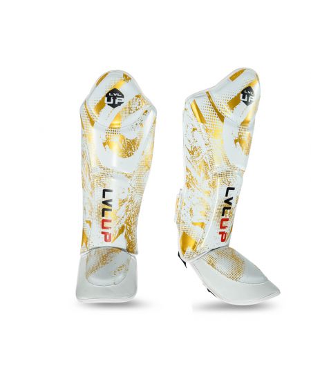 LVL UP STADIUM 2 Scheenbeschermer - Wit/Goud