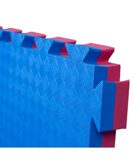 Puzzelmat Blauw/Rood - EVA foam - 100x100cm