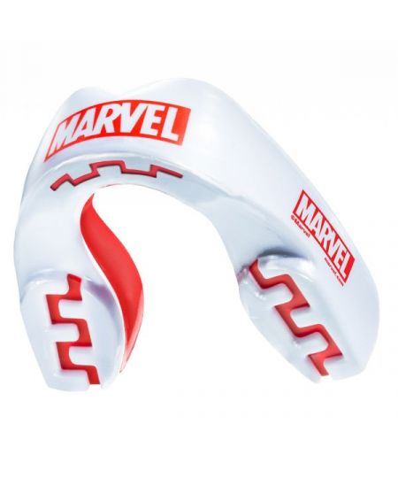 SafeJawz Marvel Logo Mondbeschermer Wit/Rood