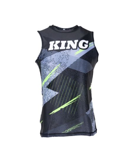 King Pro Boxing Shadow 2 Dames  T-shirt - Zwart/Grijs/Geel