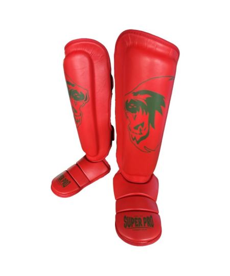 Skip to the beginning of the images gallery Super Pro Combat Gear Scheenbeschermer Nations Maroc kids PU rood - groen