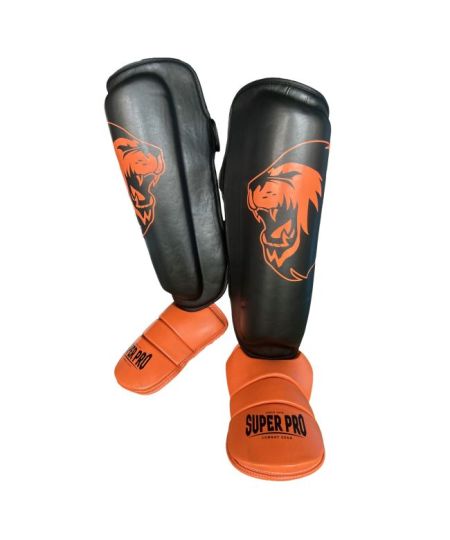 Super Pro Combat Gear kids Scheenbeschermer Nations Holland  PU zwart - oranje