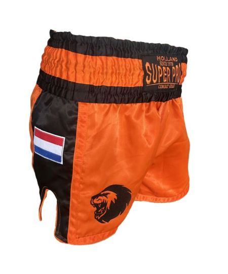 Super Pro Combat Gear Thai Short Nations Holland oranje - zwart