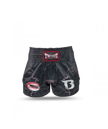 TBT Twins X Booster 6 Kickboksbroekje - Zwart/Grijs