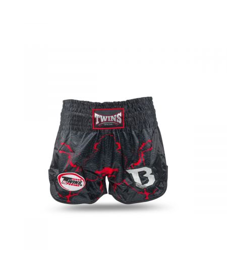 TBT Twins X Booster 7 Kickboksbroekje - Zwart/Rood