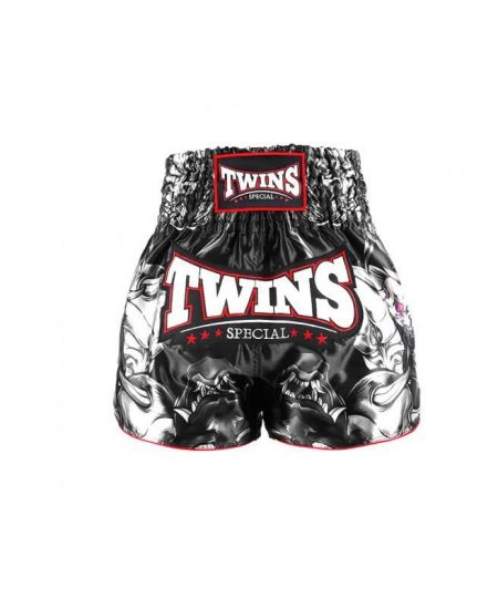 TTBL KABUKI Twins Kickboksbroekje - Zwart/Grijs/Wit