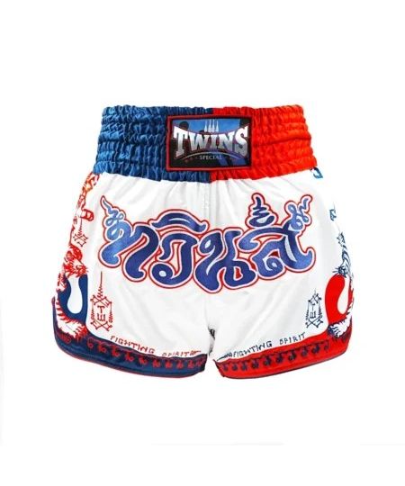 Twins Special Muay Thai Shorts TTBL YANT - Blauw/Wit/Rood